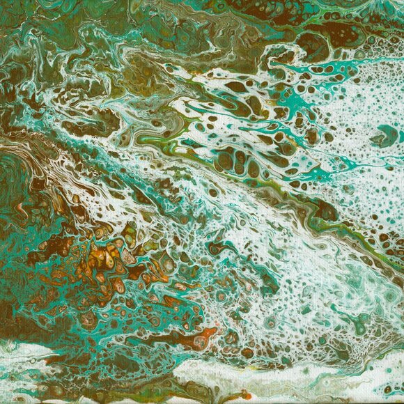 “Ocean Drift” – 8x10 inch Abstract Acrylic Pour - Picture 1 of 1